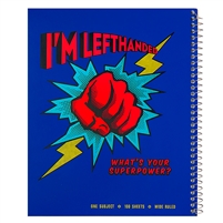 Super Power Metallic Cover Wide-Ruled Left-Handed Notebook