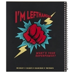 Left-Handed College-Ruled Notebook with Super Power image.