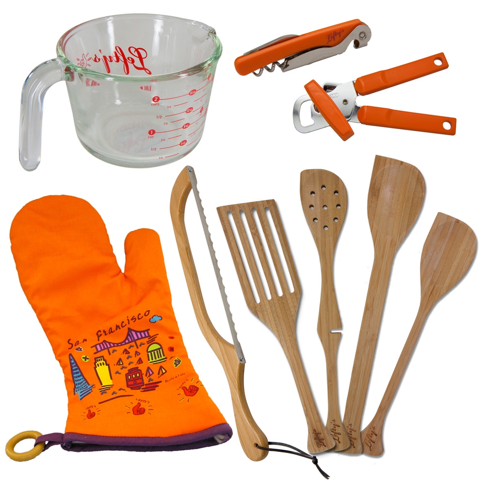 Left-Handed 9 Piece Basic Kitchen Set (Orange)