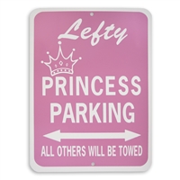 Lefty Princess Metal Sign