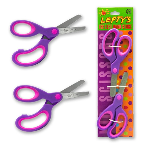 Left-Handed 144 Package Case of Purple & Pink Lefty's Kid Scissors