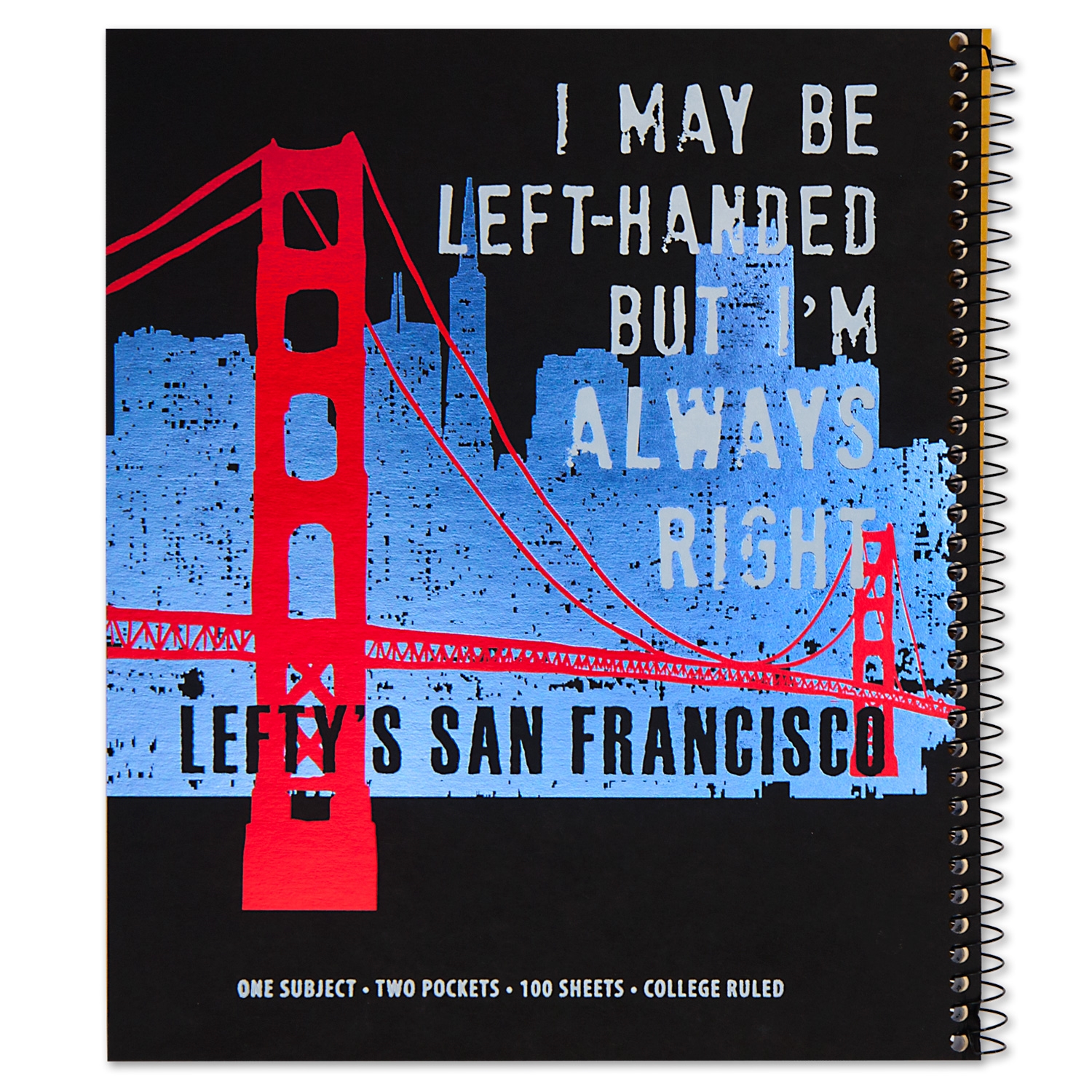 San Francisco Skyline College-Ruled Left-Handed Notebook