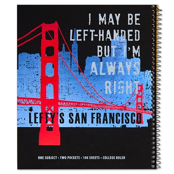 San Francisco Skyline College-Ruled Left-Handed Notebook