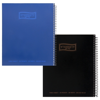 Left-Handed Three Subject Spiral Notebook