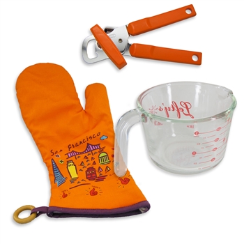 Left-Handed 3-Piece Kitchen Basics Set with San Francisco Icon Mitt