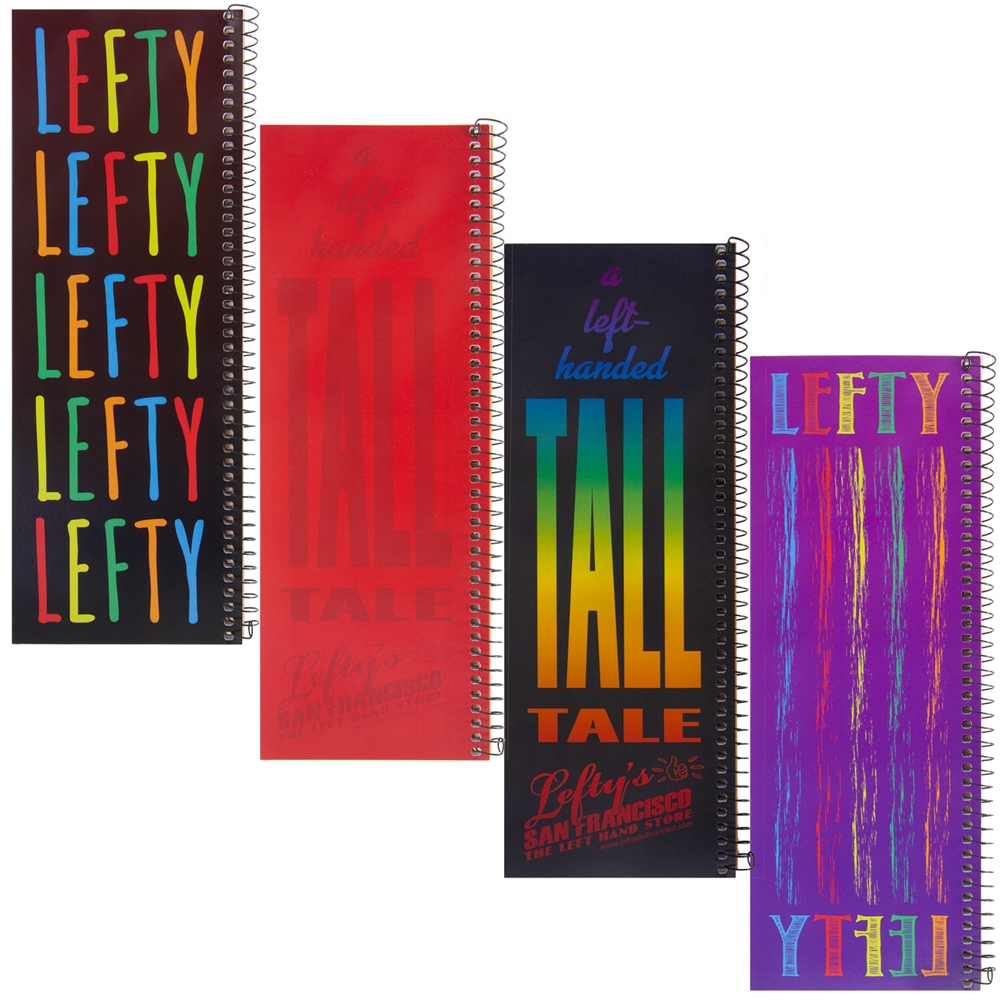 Left-Handed 4x11 Tall Tale Spiral Notebooks