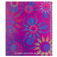 Left-Handed Decorative College-Ruled Notebook-Magenta