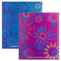 Left-Handed Decorative College-Ruled Notebooks