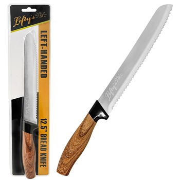 Left-Handed Bread Knife with Comfort Handle