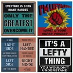 Lefty's Set of four 3" x 3" refrigerator  magnets with sayings for the left handed.