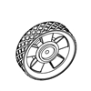 0099000226 Rubber Wheel 6" Units 3/8" Axle