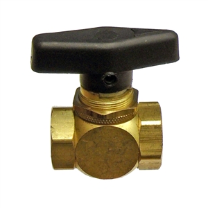 022-80027-00 RTI 2-Way Ball Valve 1/8 Female Pipe Connection CCW