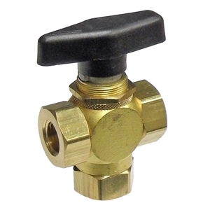 022-80028-00 RTI 3 Way Ball Valve 1/4" FPT