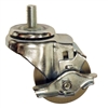 028-80016-00 RTI 3" Diameter Swivel Caster With Brake (Rubber Tires Gray)