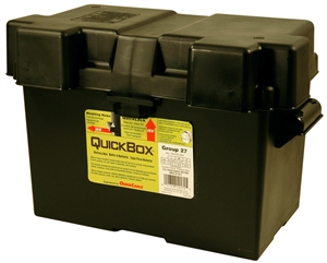 120172-001 QuickCable Black Polypropylene Group 27 Battery Box