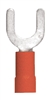 160124-025 PVC Insulated #6 Spade Terminal 22-18 Gauge Red (25 Count)
