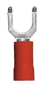160136-025 PVC Insulated #10 Flange Spade Terminal 22-18 Gauge Red (25 Count)