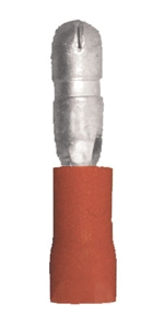 160170-025 PVC Insulated Male Bullet Quick Disconnect 0.157 22-18 Gauge Red (25 Count)
