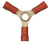 160178-025 PVC Insulated 3 Way Ring Terminal 22-18 Gauge Red (25 Count)