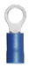 160207-100 PVC Insulated Ring Terminal 16-14 Gauge Blue 3/8" Stud (100 Count)