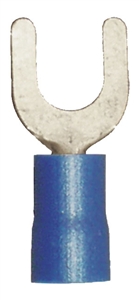 160225-025 PVC Insulated #8 Spade Terminal 16-14 Gauge Blue (25 Count)