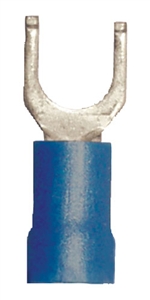 160234-025 PVC Insulated #6 Flange Spade Terminal 16-14 Gauge Blue (25 Count)