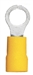 160402-100 PVC Insulated Ring Terminal 12-10 Gauge Yellow #6 Stud (100 Count)