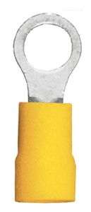 160404-1000 PVC Insulated Ring Terminal 12-10 Gauge Yellow #10 Stud (1000 Count)