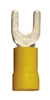 160424-025 PVC Insulated #6 Spade Terminal 12-10 Gauge Yellow (25 Count)