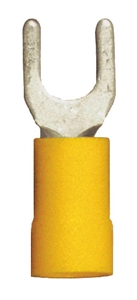 160436-025 PVC Insulated #10 Flange Spade Terminal 12-10 Gauge Yellow (25 Count)