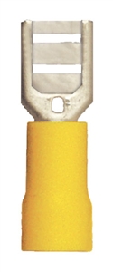 160449-2006 PVC Insulated Female Quick Disconnect 0.375 12-10 Gauge Yellow (6 Count)