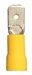 160453-100 PVC Insulated Male Quick Disconnect 0.250 12-10 Gauge Yellow (100 Count)