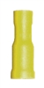 160468-025 PVC Insulated Female Bullet Quick Disconnect 0.195 12-10 Gauge Yellow (25 Count)
