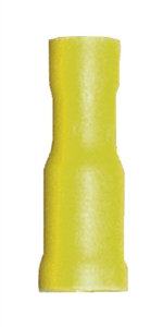 160468-100 PVC Insulated Female Bullet Quick Disconnect 0.195 12-10 Gauge Yellow (100 Count)