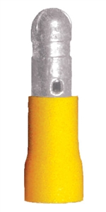 160472-2050 PVC Insulated Male Bullet Quick Disconnect 0.195 12-10 Gauge Yellow (50 PCS/CL)