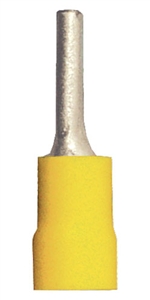 160475-100 PVC Insulated Pin Terminal 0.075 22-18 Gauge Yellow (100 Count)