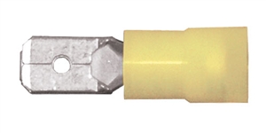 163453-1000 Premium Nylon Male Quick Disconnect 0.250" 12-10 Gauge Yellow (1000 Count)