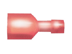 164160-100 Fully Insulated Male Quick Disconnect Heat Shrink 0.250" 22-18 Gauge Red (100 Count)