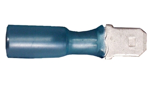 164253-2010 Male Quick Disconnect Heat Shrink 0.250" 16-14 Gauge Blue (10 Count)