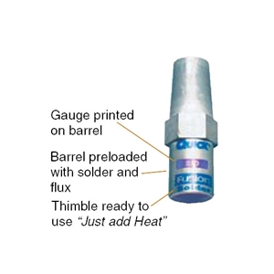 214904-001 QuickCable 1 GA Fusion Solder Thimble