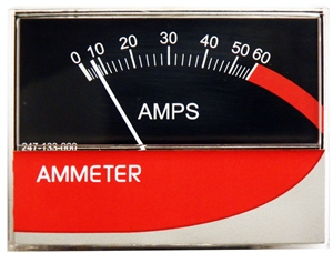 247-159-666 Ammeter Horizontal 0-60 Amp Range