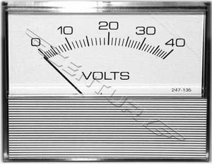 247-161-666 Voltmeter Horizontal 0-40 Volt Range