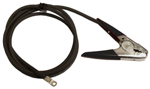 3899001362 Schumacher Output Cable And Clamp Black 4 AWG Welding wire 80" long, parrot jaw clamp.
