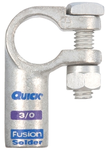 416330-005P QuickCable 3/0 GA Positive Right Elbow Clamp Fusion Solder Connector (5 Pack)