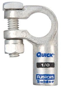 426310-005N QuickCable 1/0 GA Negative Left Elbow Clamp Fusion Solder Battery Connector (5 Pack)