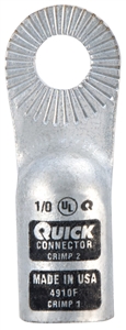 4910-005F QuickCable 1/0 GA 3/8" Stud Crimpable Locking Terminal (5 Pack)