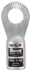 4910-005H QuickCable 1/0 GA 1/2" Stud Crimpable Locking Terminal (5 Pack)