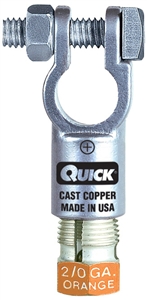 5010-005N QuickCable 1/0 GA Negative Straight Clamp Compression Battery Connector (5 Pack)