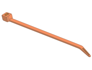 502207-100 QuickCable 8.5" 40 lb Fluorescent Cable Ties Orange (100 Pack)