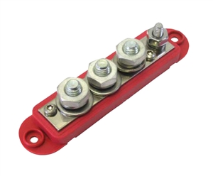 509711-001 QuickCable 3/8" Small Positive Red 4 Point Terminal Bus Bar